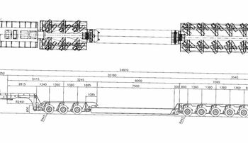 Модульный трал с подкатной тележкой, грузоподъемность 120тонн