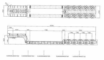 Модульный трал с передним заездом, грузоподъемность 70тонн